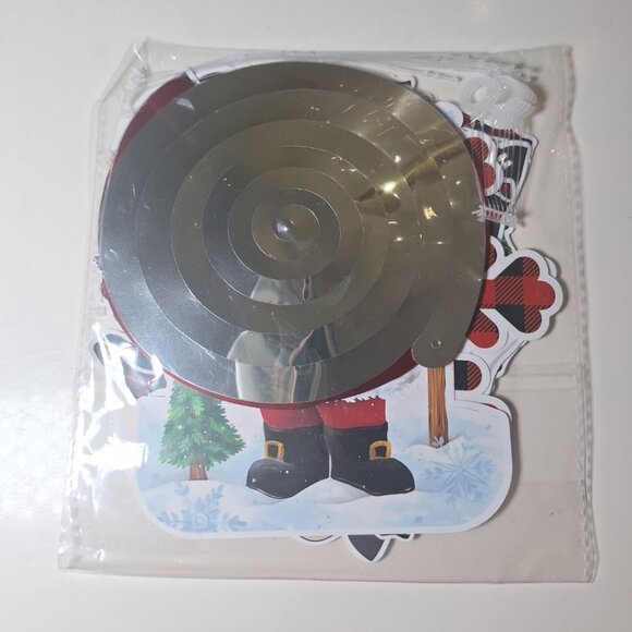 Christmas Happy Holidays Buffalo Plaid Decorations Hanging Party Streamer Banner - Picture 4 of 6